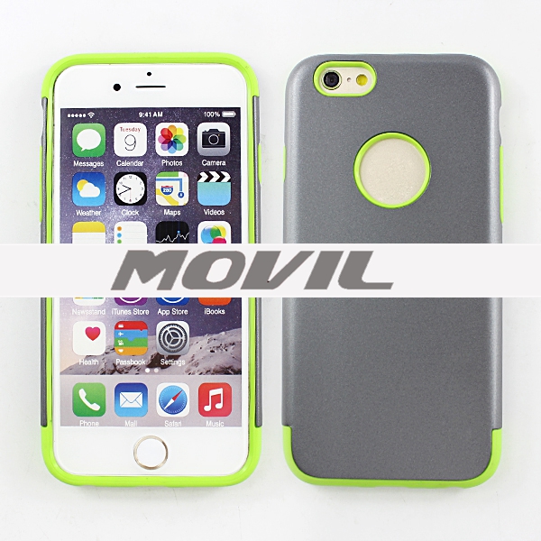 NP-2475 2 en 1 tpu    pc funda  para Apple iPhone 6-7